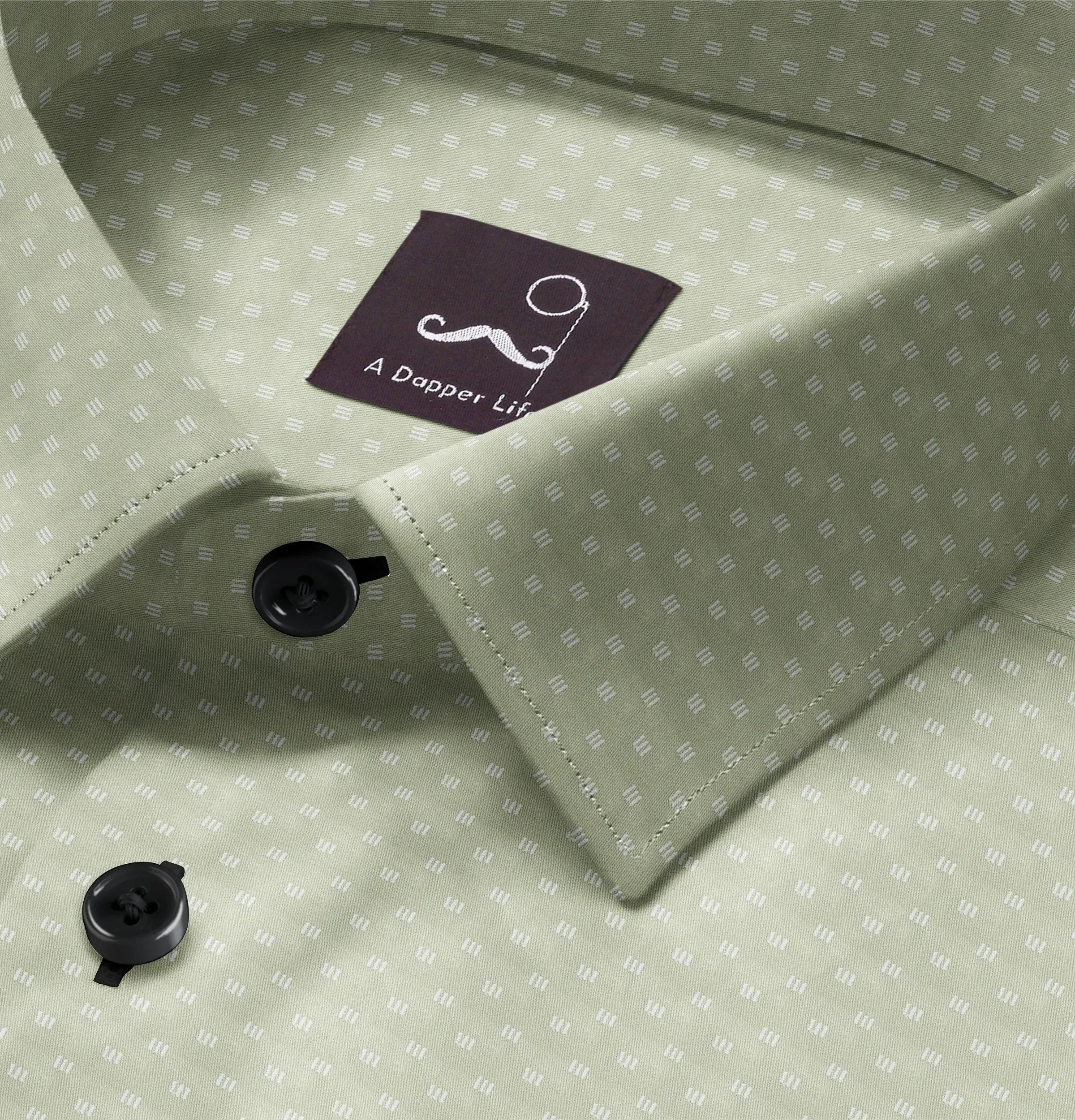 Pure Cotton - Long Sleeve - Green Tally Marks sold by Airthreads product image thumbnail 2