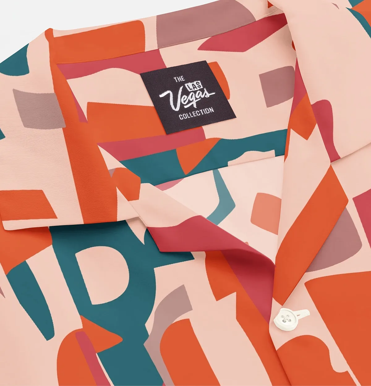 Wrinkle-Free - Orange & Peach Abstract - Camp Collar sold by Airthreads product image thumbnail 2