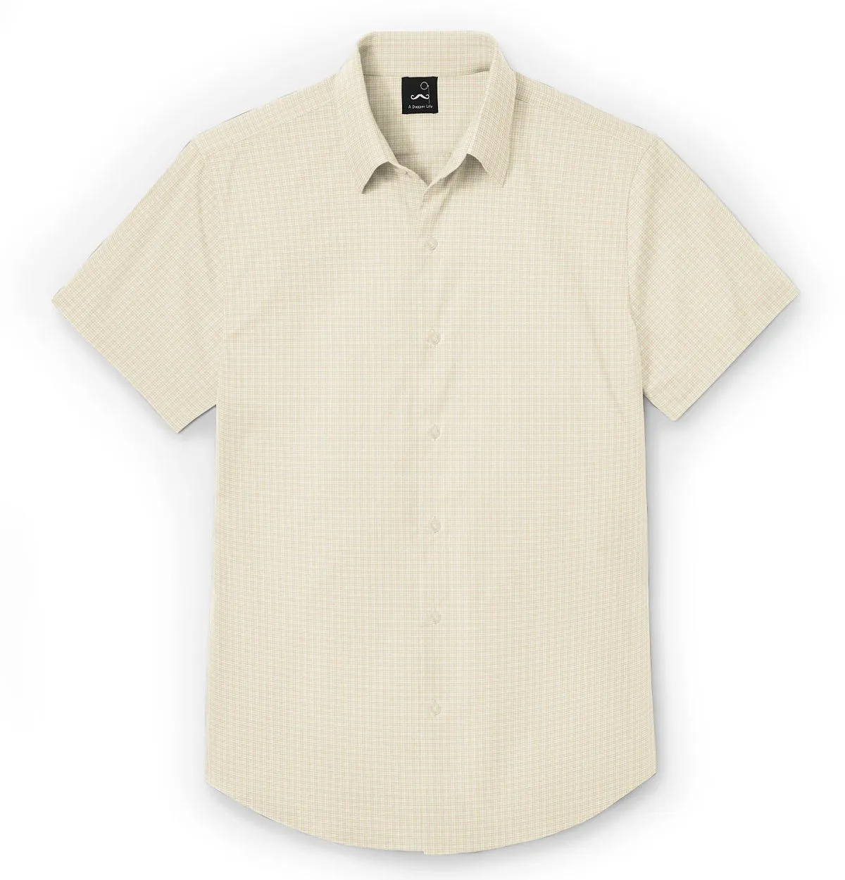 Pure Cotton - Short Sleeve - Yellow Houndstooth Print sold by Airthreads product image thumbnail 3