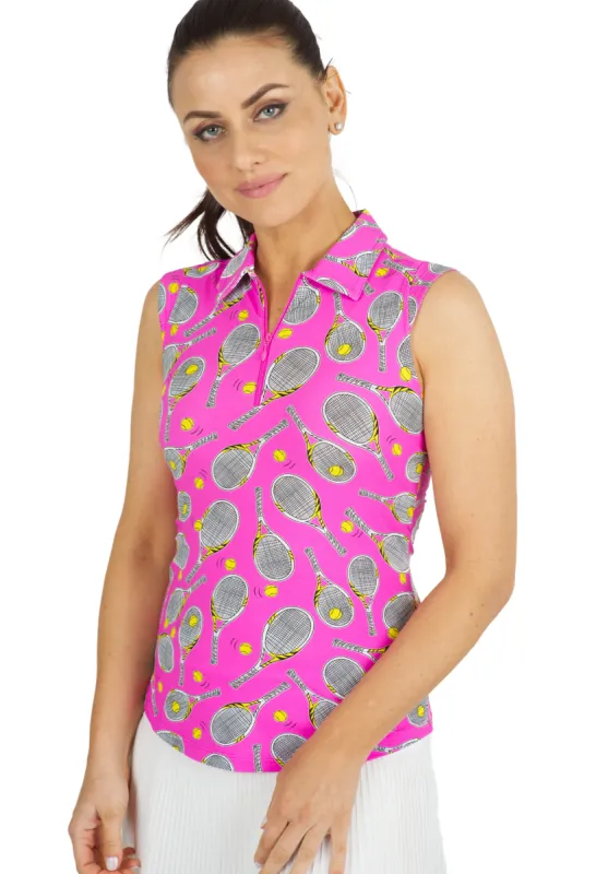 Venus Print Sleeveless Polo – 14493 sold by IBKUL