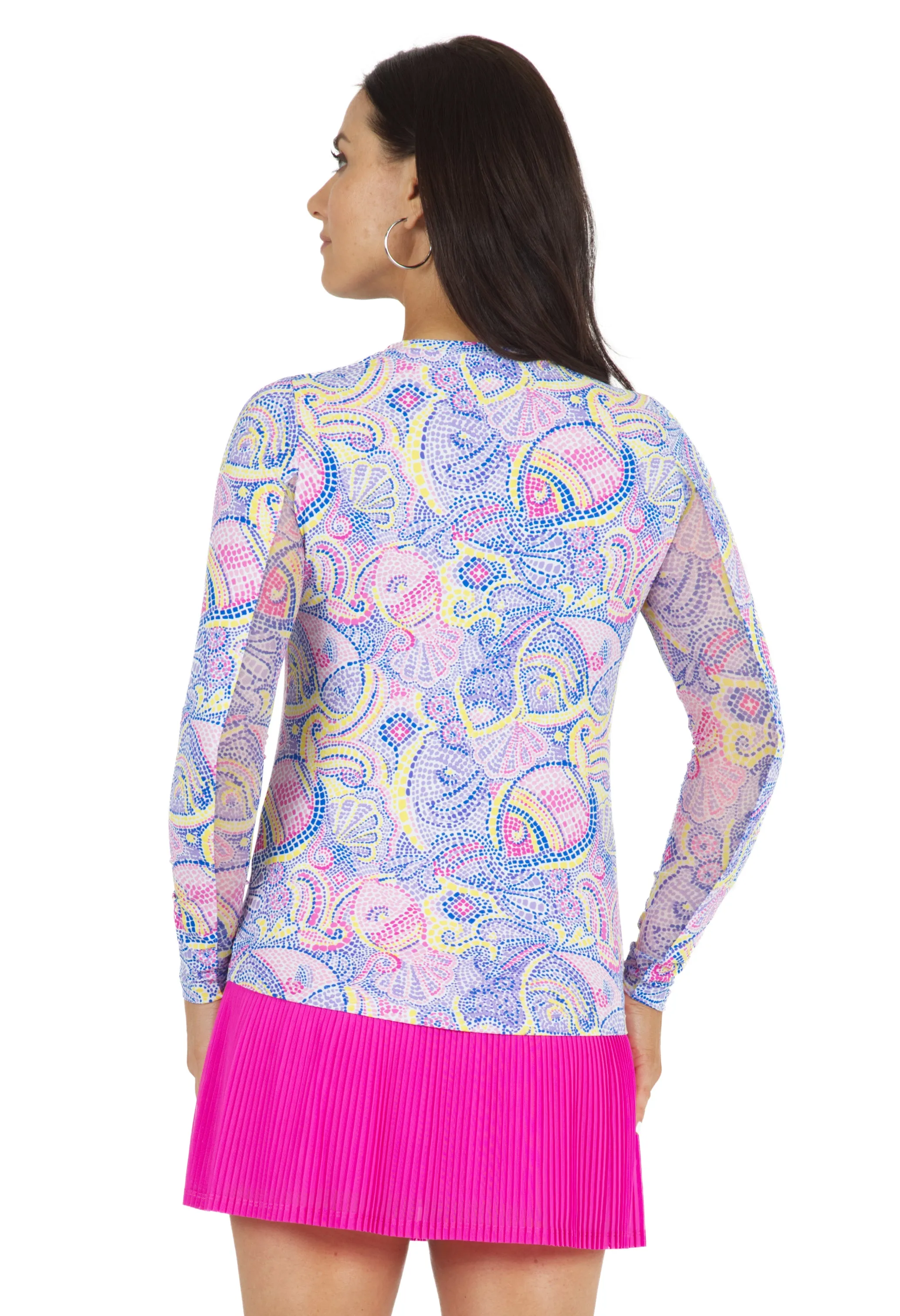 Mariel Print Long Sleeve Crew Neck – 12483 sold by IBKUL product image thumbnail 3