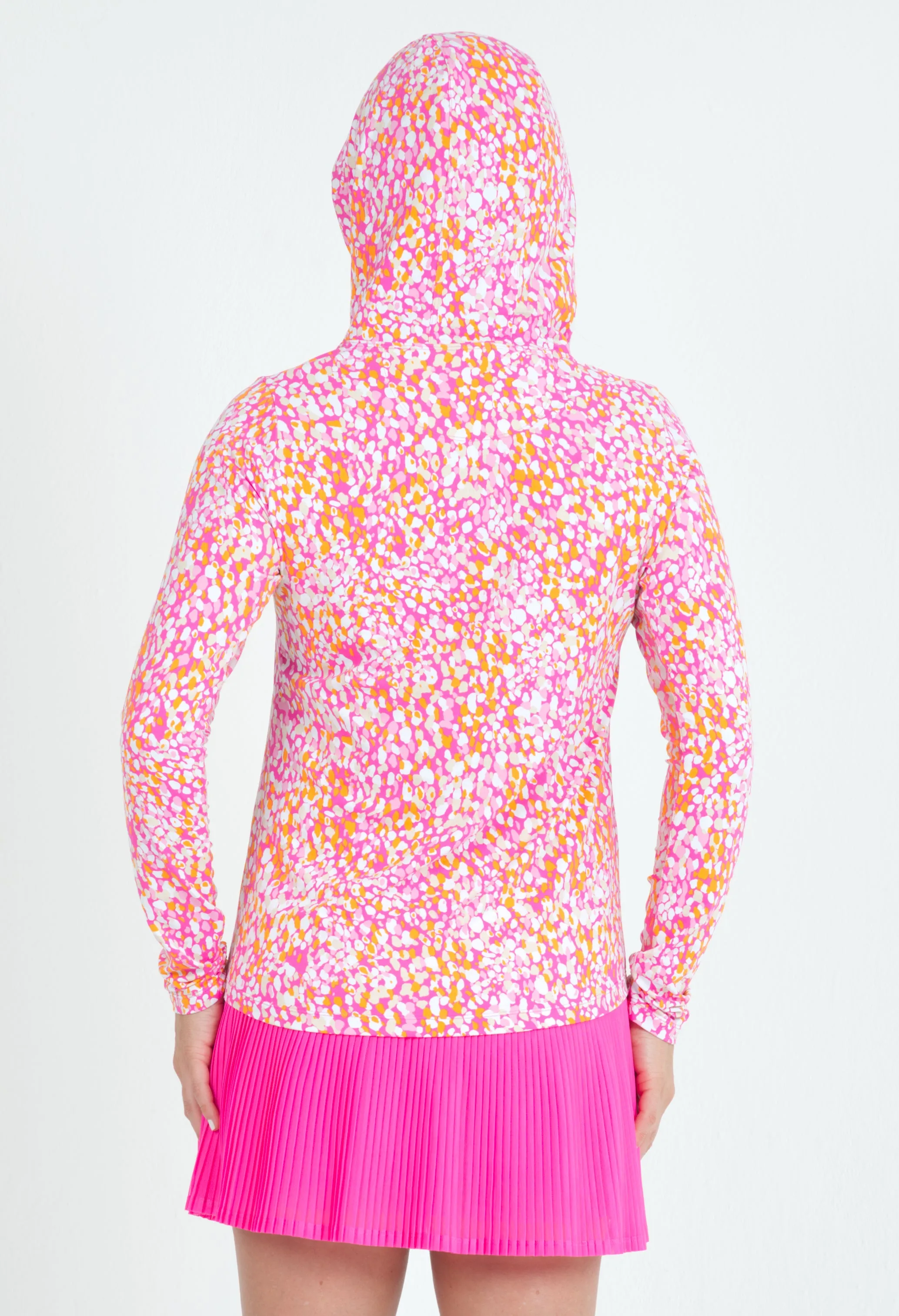 Naomi Print Long Sleeve Hoody – 16761 sold by IBKUL product image thumbnail 3