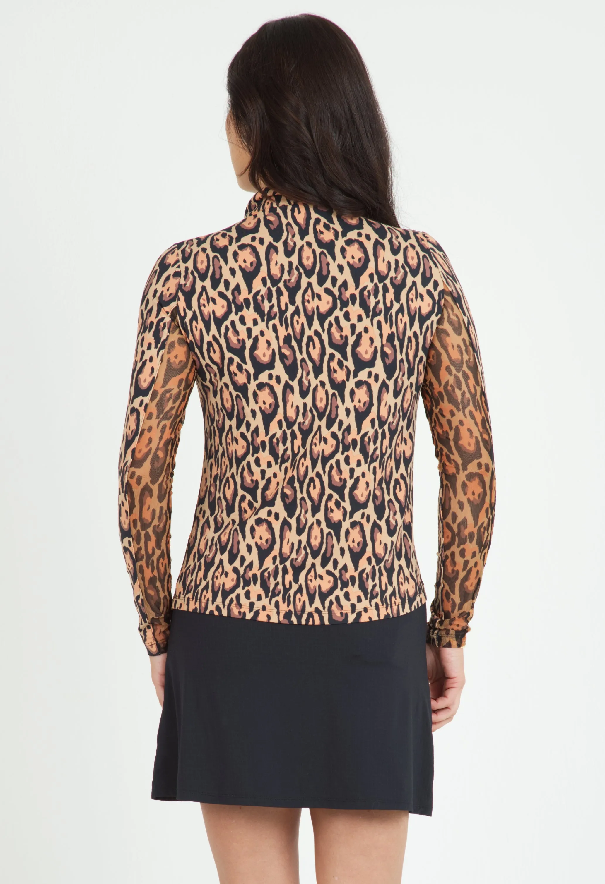 Gemma Print Long Sleeve Mock Neck Top – 10758 sold by IBKUL product image thumbnail 3