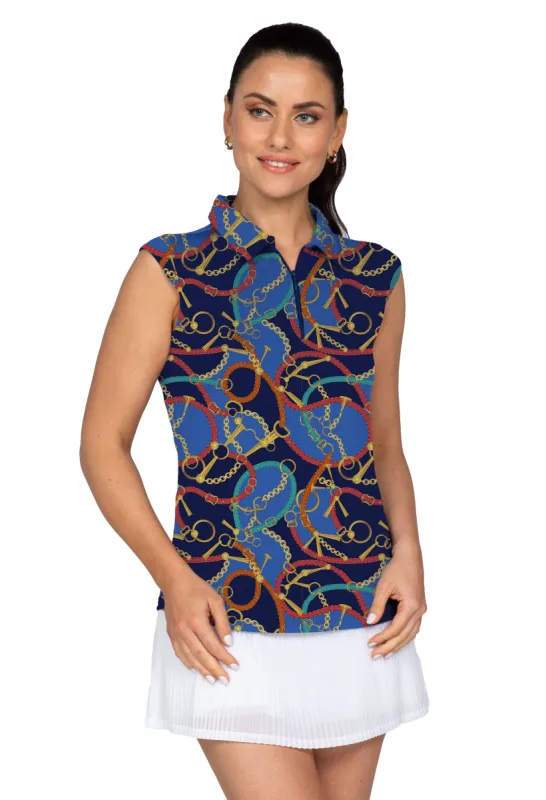 Zena Print Sleeveless Polo – 14491 sold by IBKUL