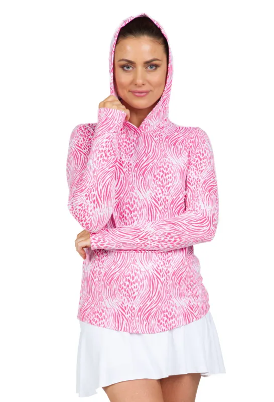 Alena Print Long Sleeve Hoody – 16539 sold by IBKUL