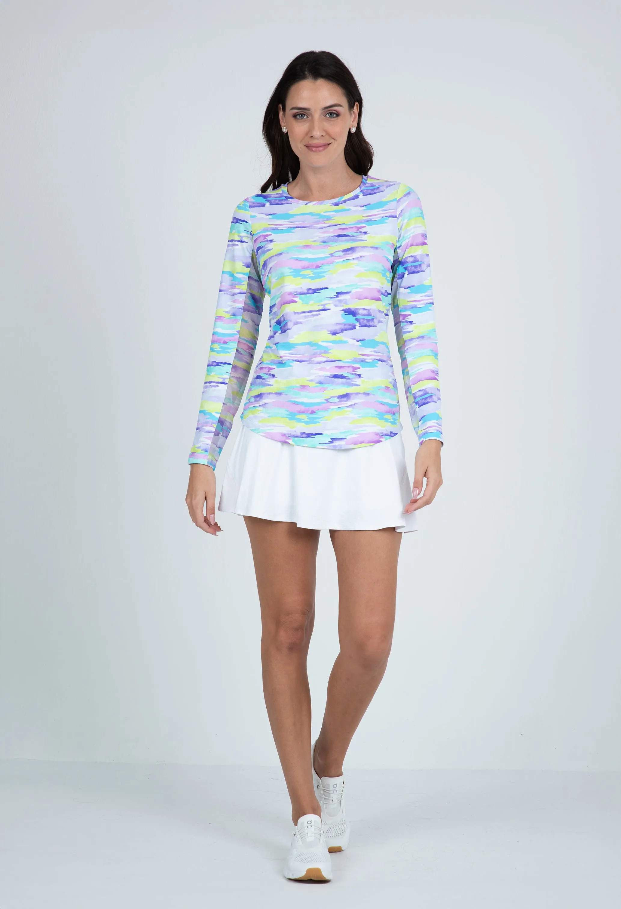 Jessie Print Long Sleeve Crew Neck sold by IBKUL product image thumbnail 4