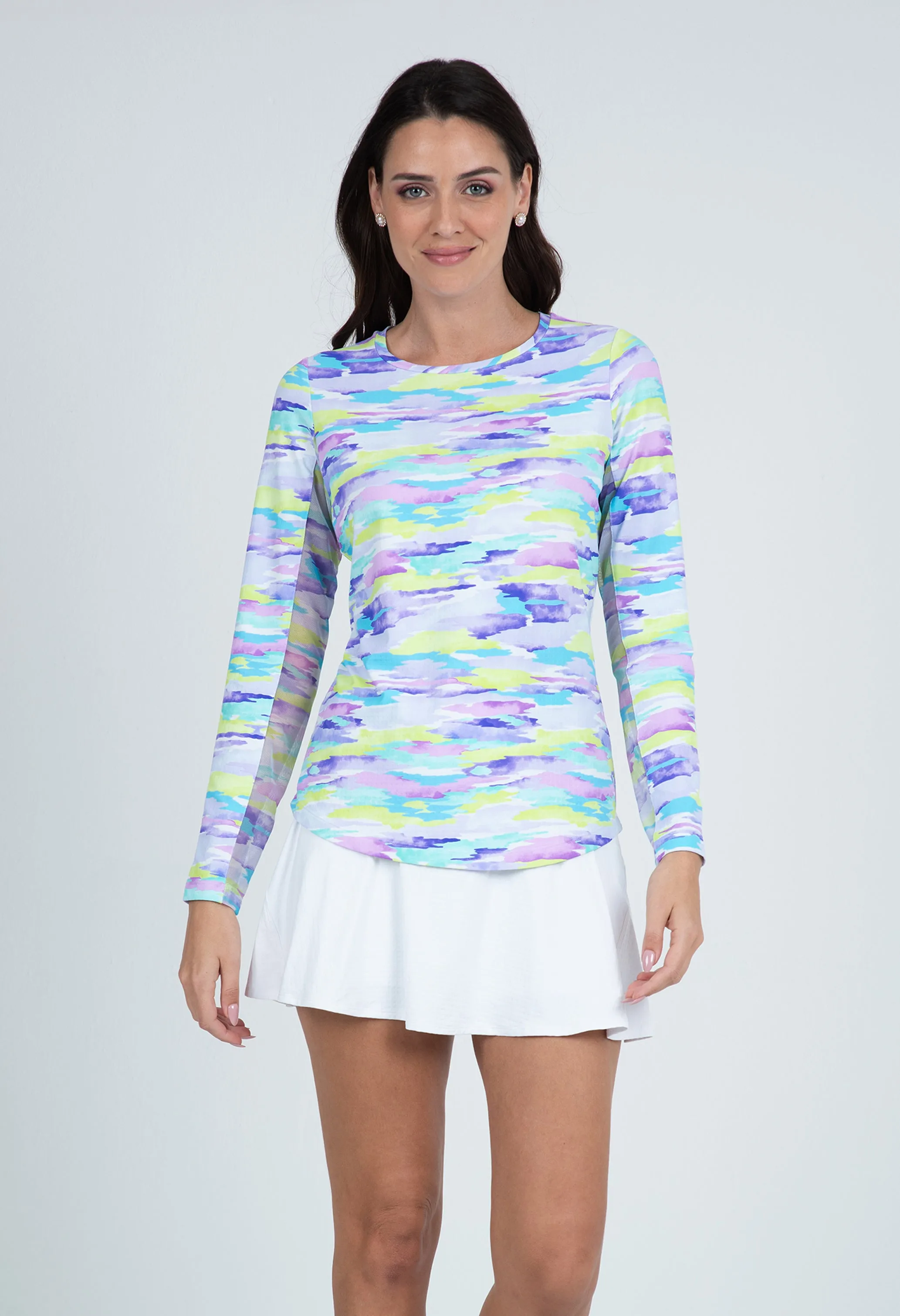 Jessie Print Long Sleeve Crew Neck sold by IBKUL product image thumbnail 2