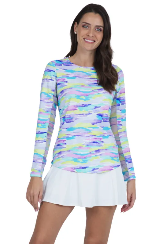 Jessie Print Long Sleeve Crew Neck sold by IBKUL