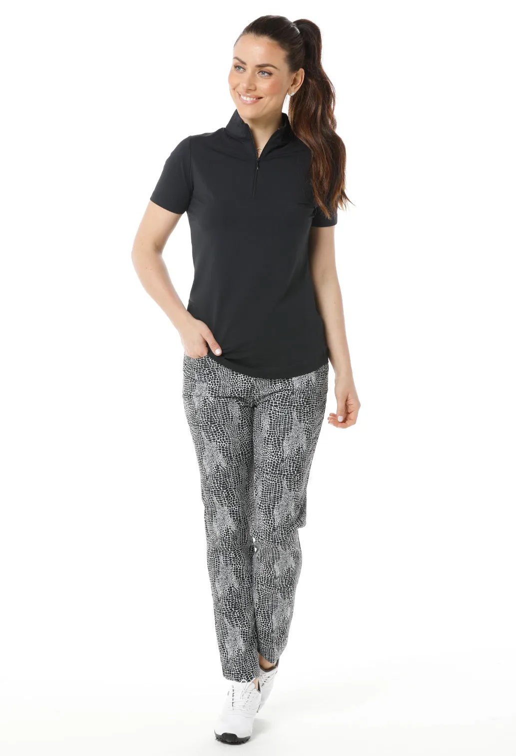 BTB Snake Print Ankle Pants - 72650 sold by IBKUL product image thumbnail 2
