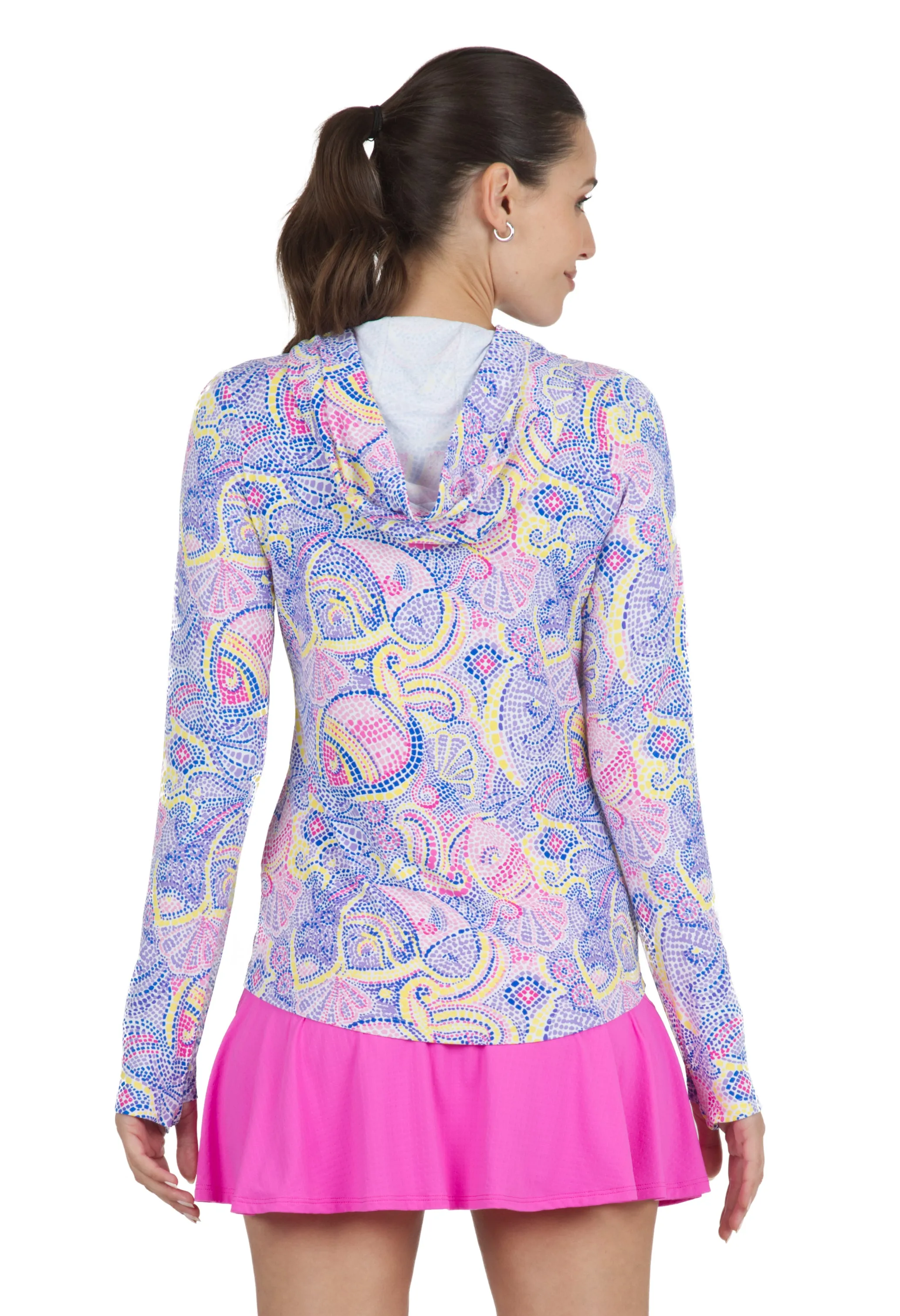 Mariel Print Long Sleeve Hoody – 16483 sold by IBKUL product image thumbnail 3