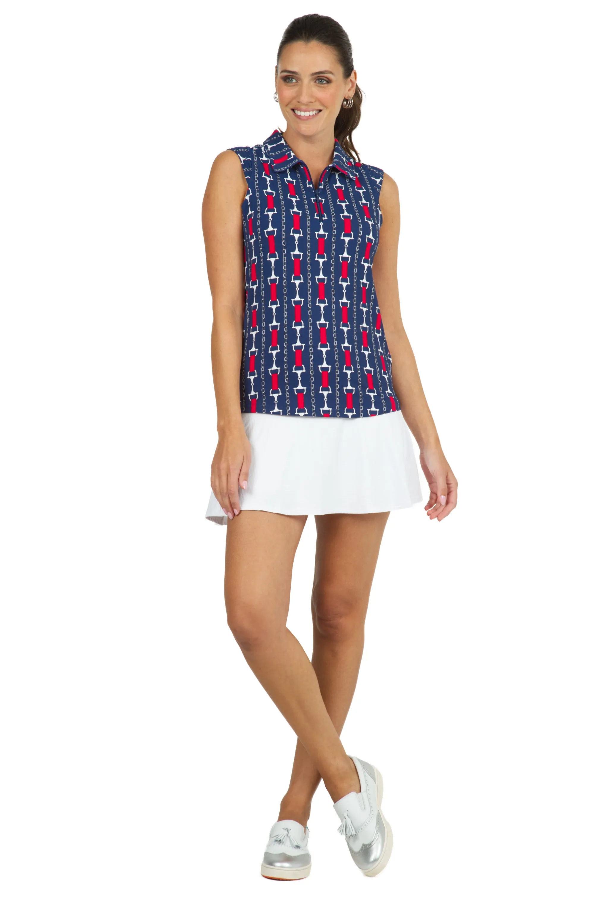 Vic Print Sleeveless Polo – 14546 sold by IBKUL product image thumbnail 2
