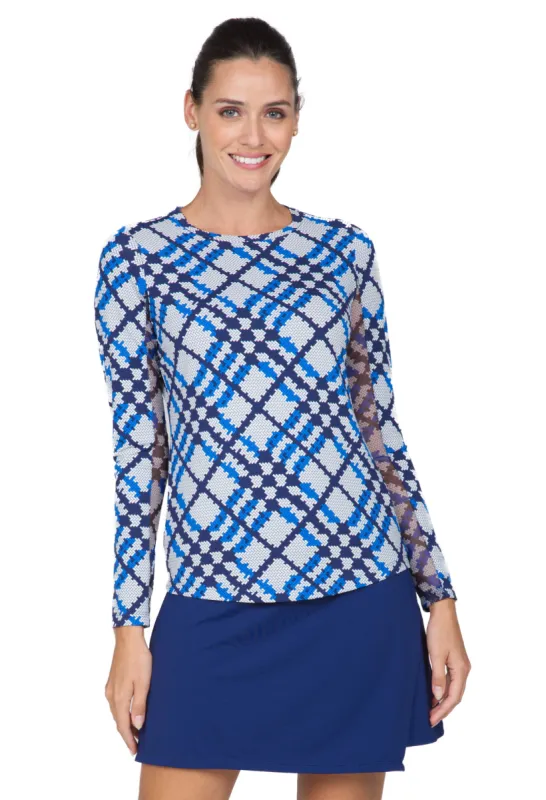 Sonika Print Long Sleeve Crew Neck – 12653 sold by IBKUL