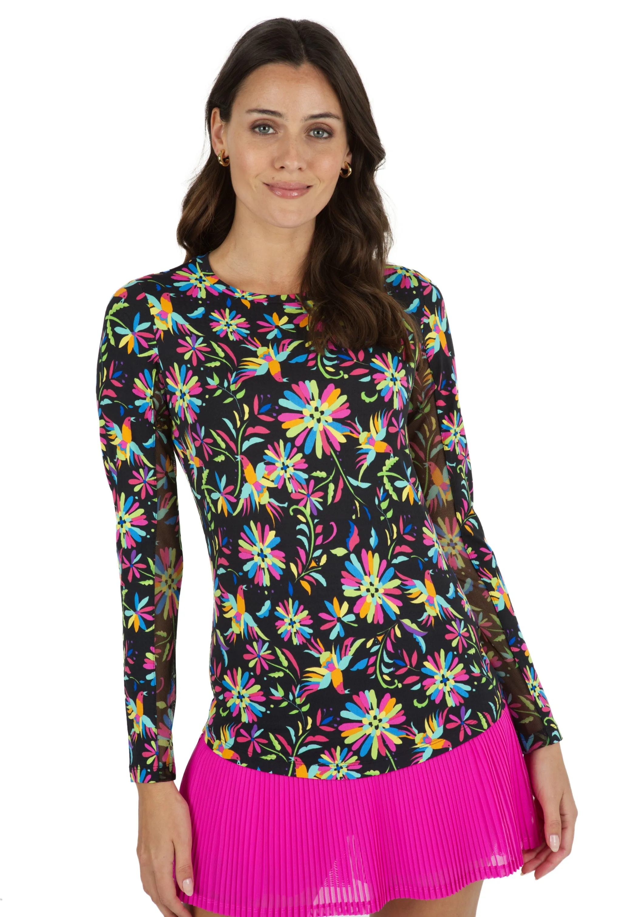 Estela Print Long Sleeve Crew Neck – 12484 sold by IBKUL