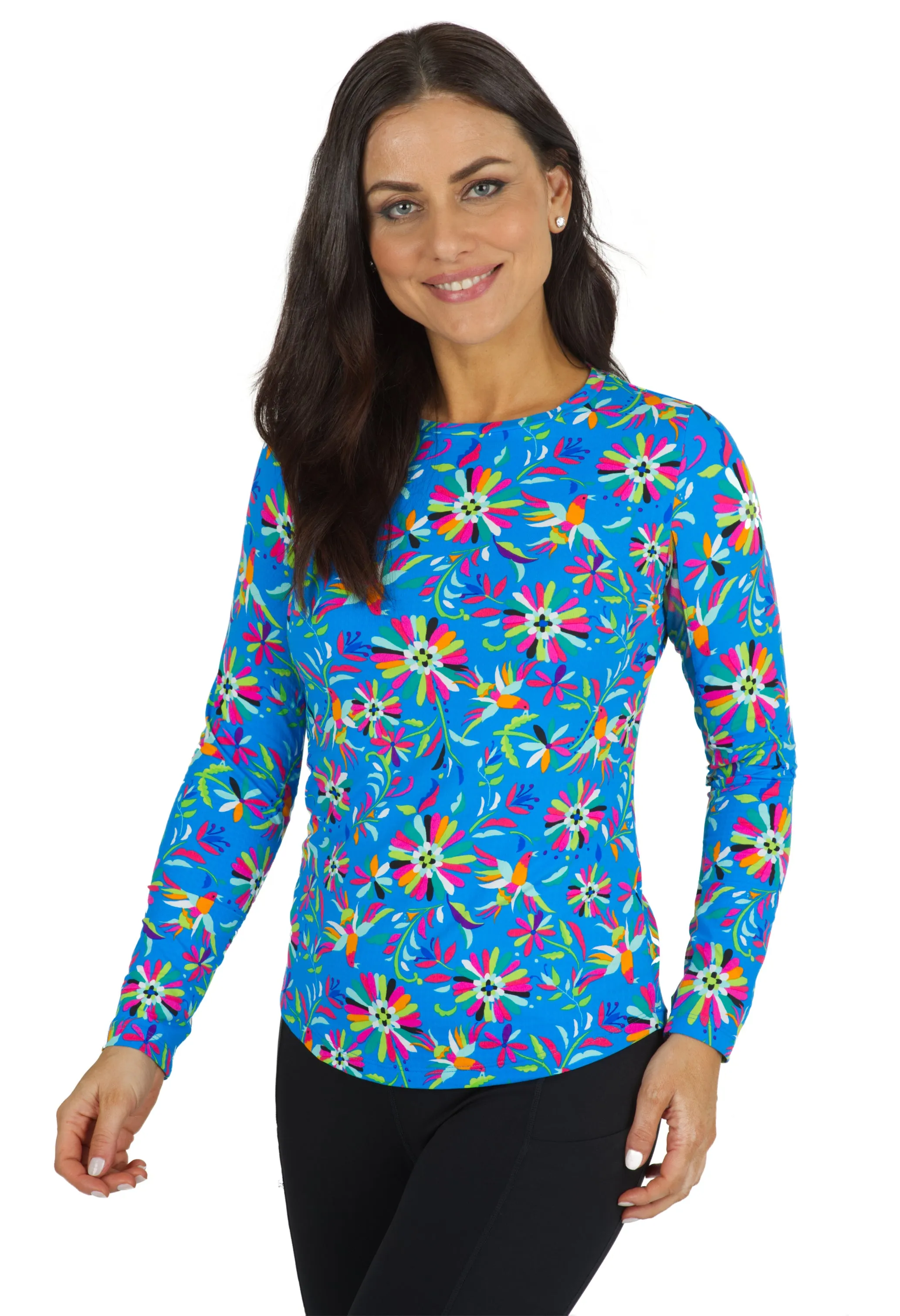 Estela Print Long Sleeve Crew Neck – 12484 sold by IBKUL product image thumbnail 5