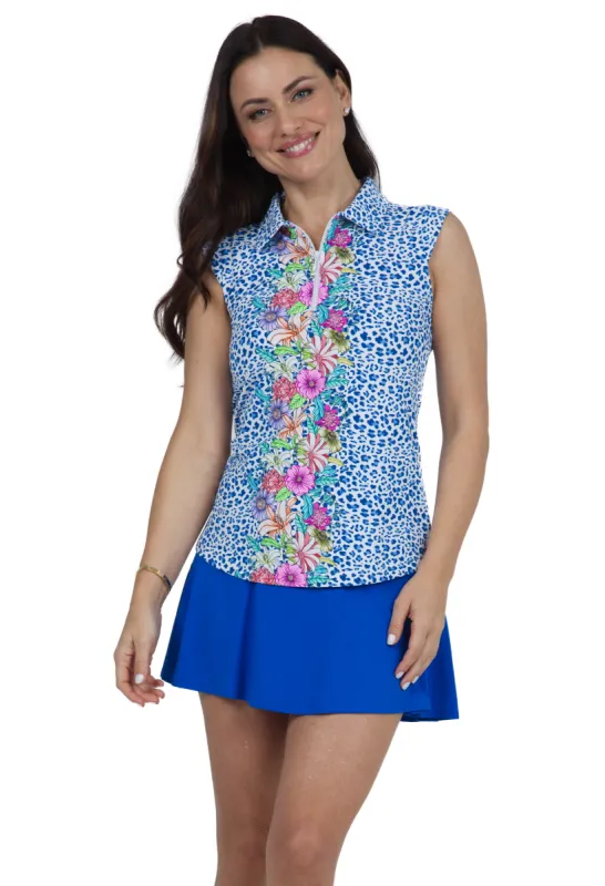 Carrie Print Sleeveless Polo sold by IBKUL