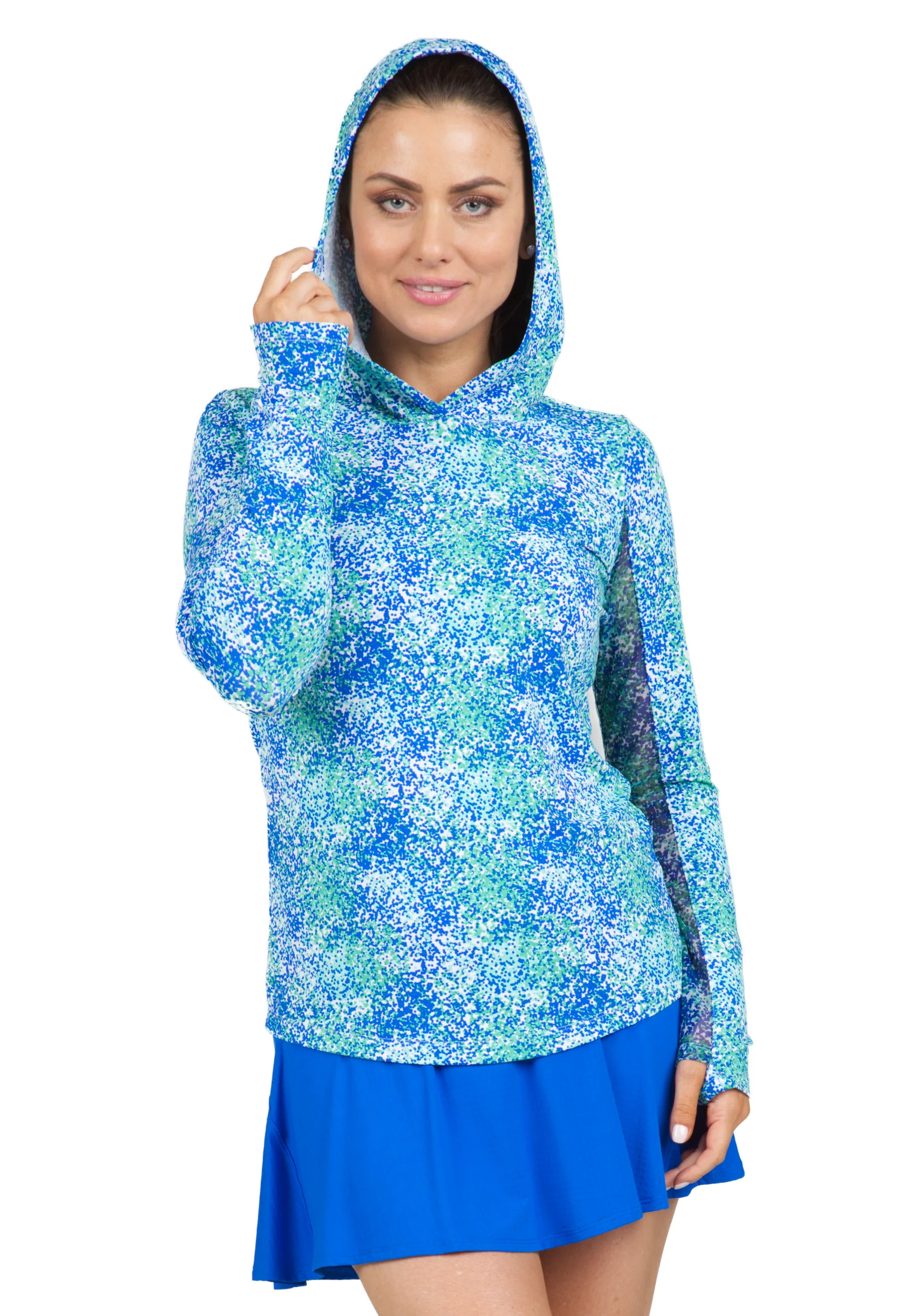 Spray Paint Print Long Sleeve Hoody – 16542 sold by IBKUL