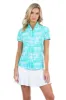 Rue Print Short Sleeve Mock Neck – 17974 sold by IBKUL