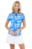 Rue Print Short Sleeve Mock Neck – 17974 sold by IBKUL