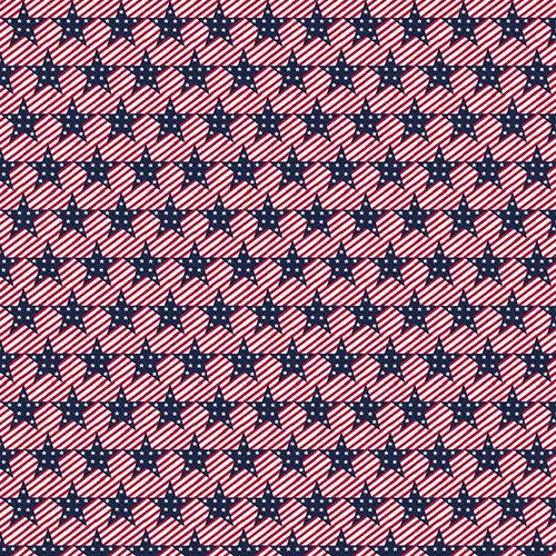 Stars & Stripes Print Long Sleeve Mock Neck Top – 10545 sold by IBKUL product image thumbnail 4