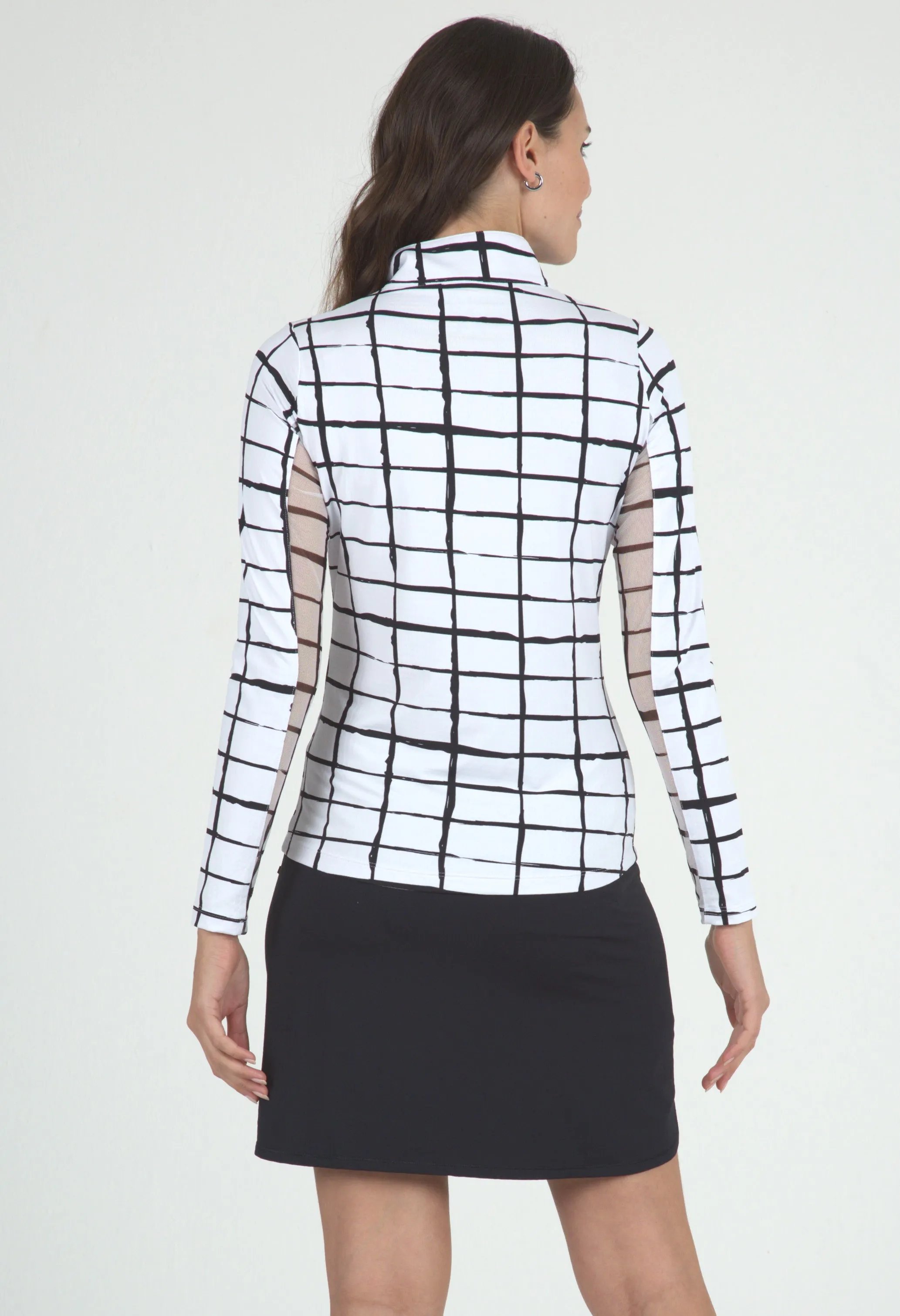 Cordova Print Long Sleeve Mock Neck Top sold by IBKUL product image thumbnail 5