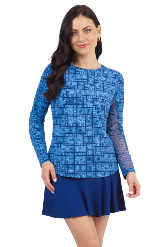 Pricilla Print Long Sleeve Crew Neck – 12970 sold by IBKUL