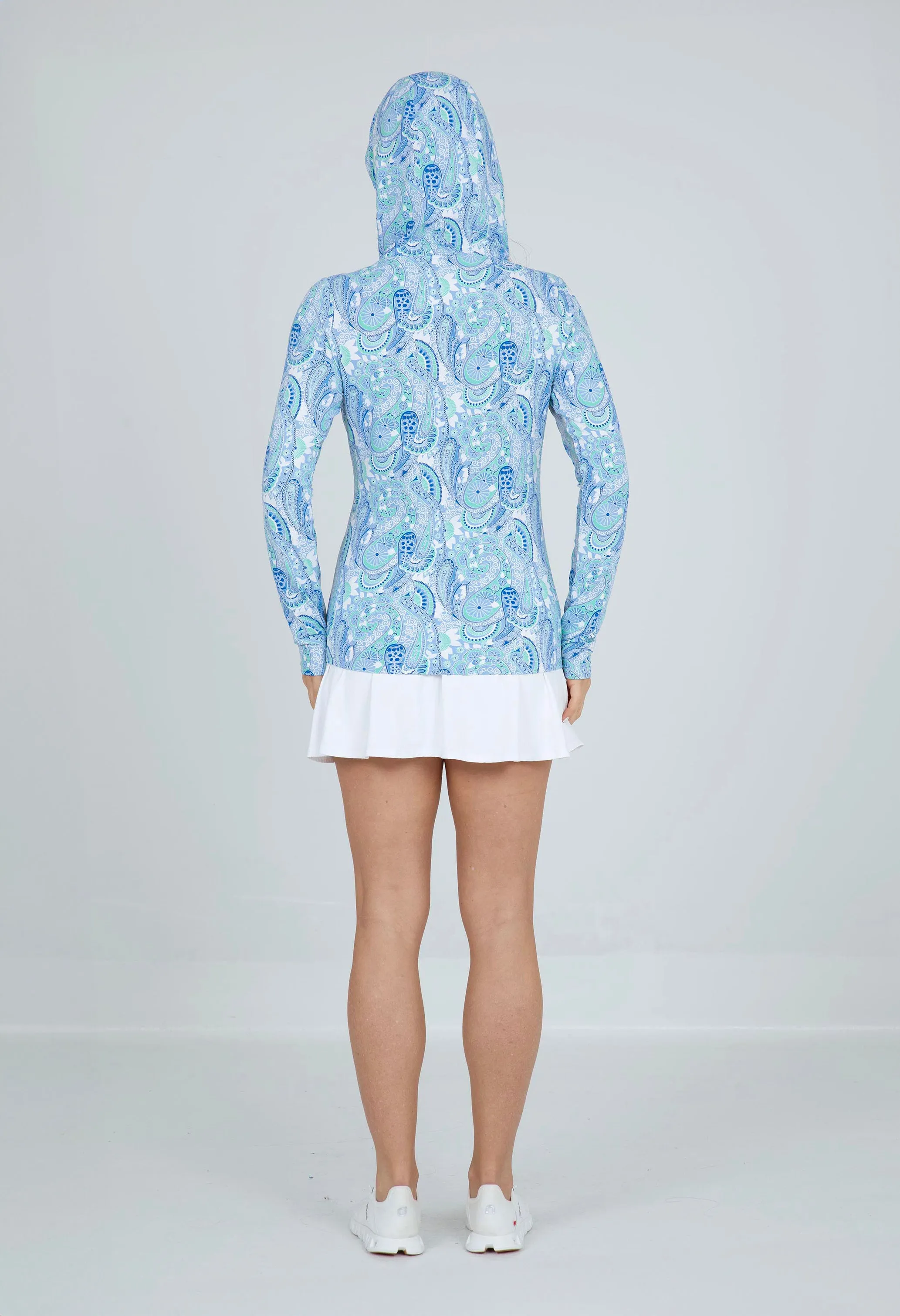 Gloria Print Long Sleeve Hoody sold by IBKUL product image thumbnail 3