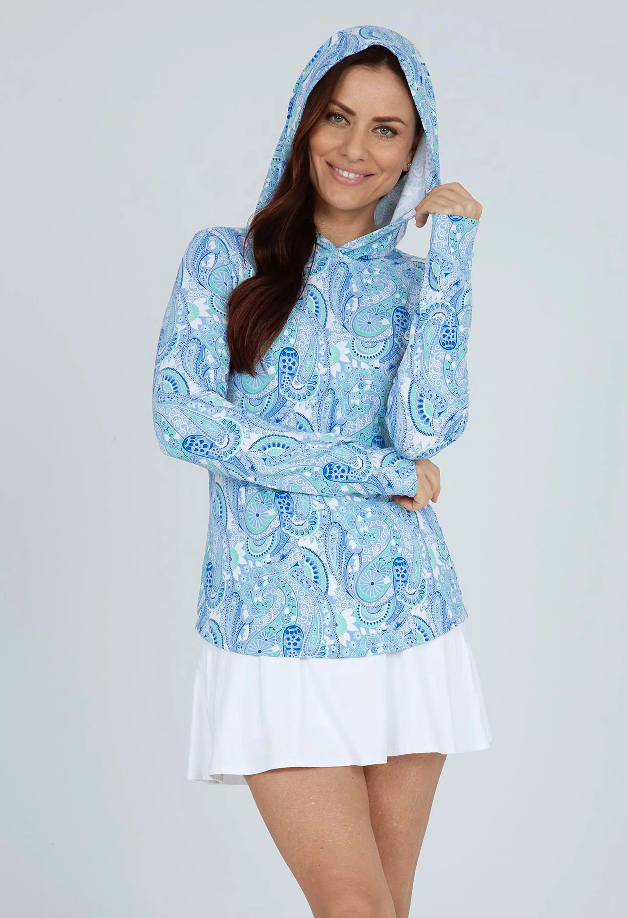 Gloria Print Long Sleeve Hoody sold by IBKUL product image thumbnail 2