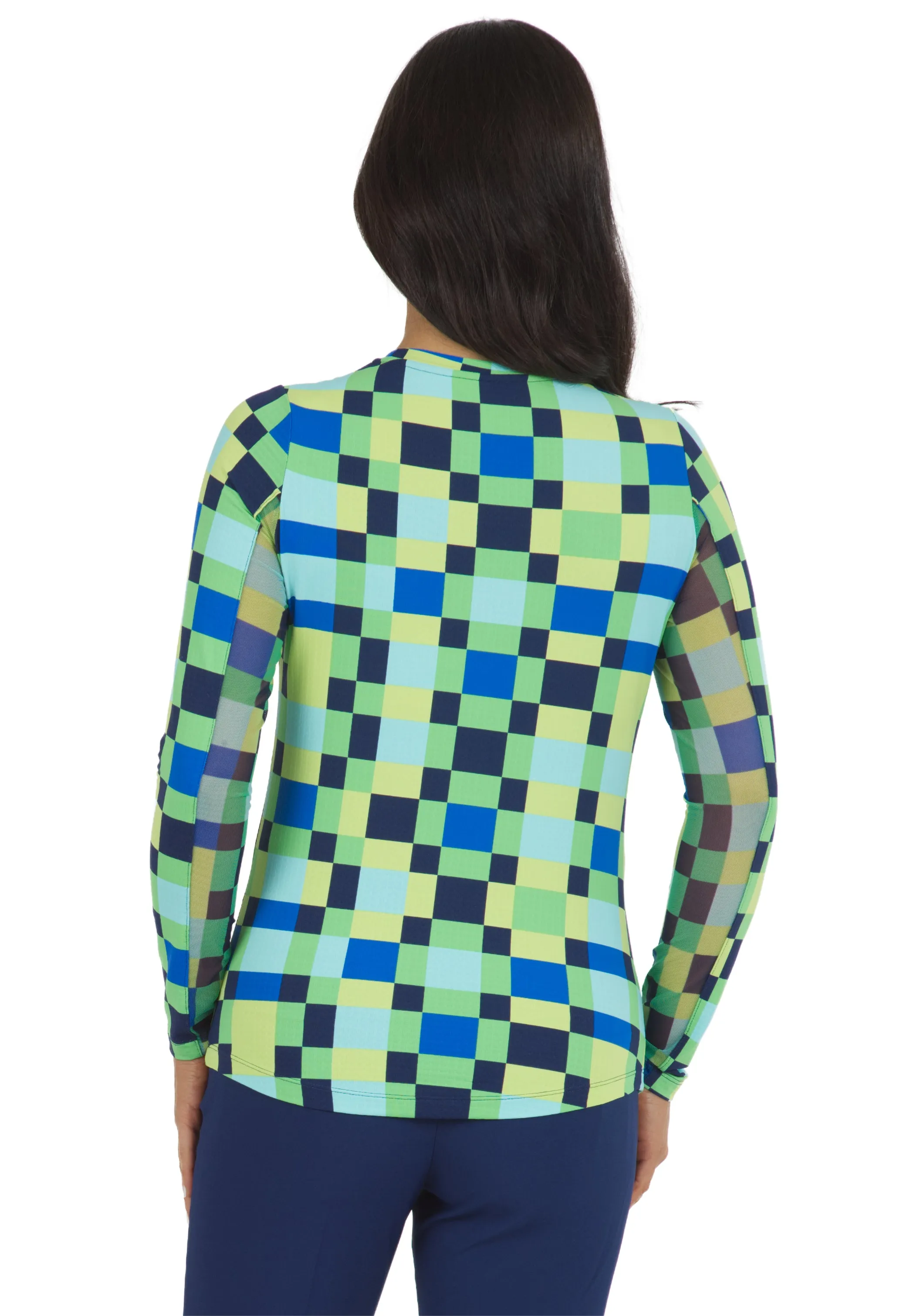 Annalise Print Long Sleeve Crew Neck – 12379 sold by IBKUL product image thumbnail 3