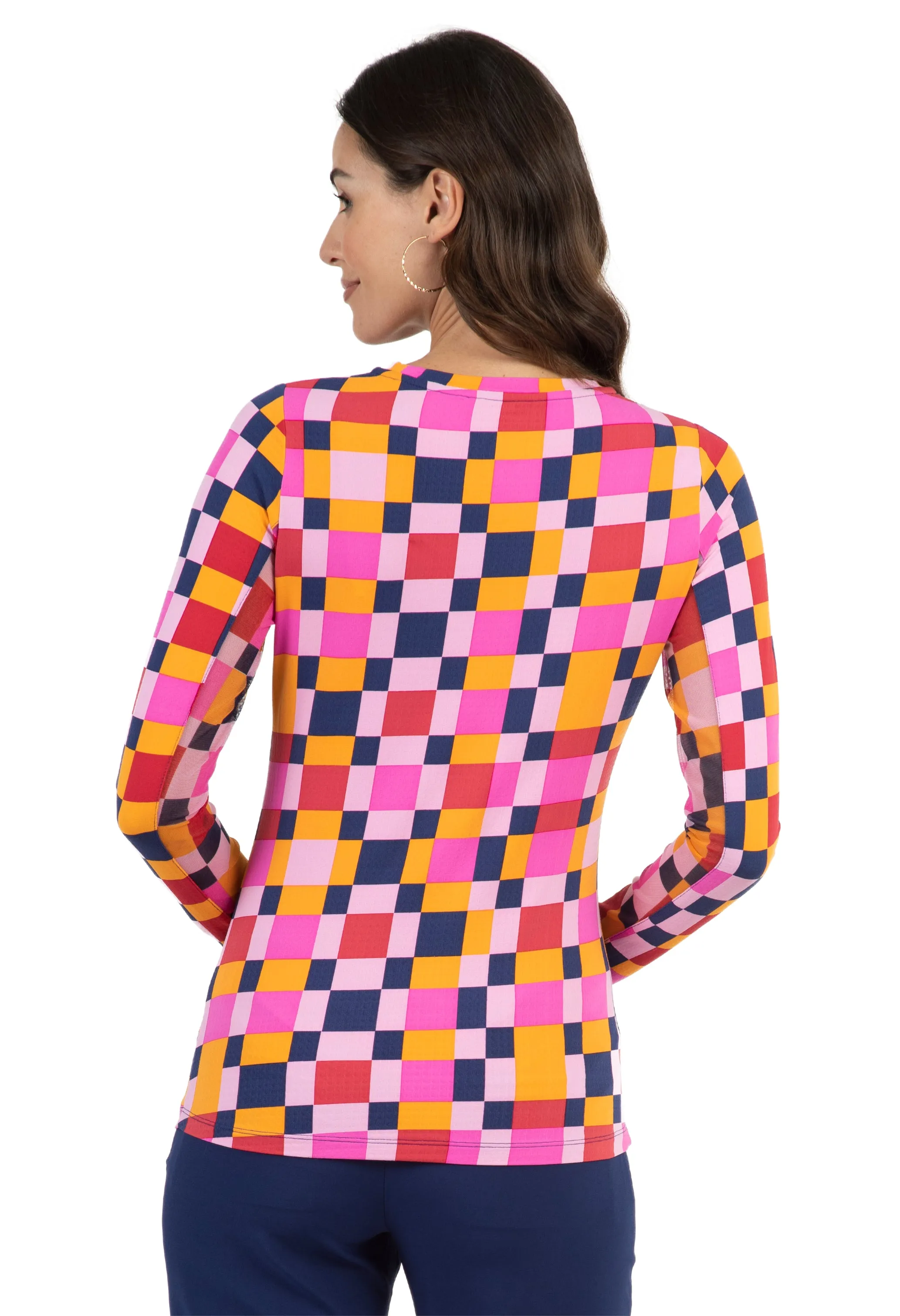 Annalise Print Long Sleeve Crew Neck – 12379 sold by IBKUL product image thumbnail 5