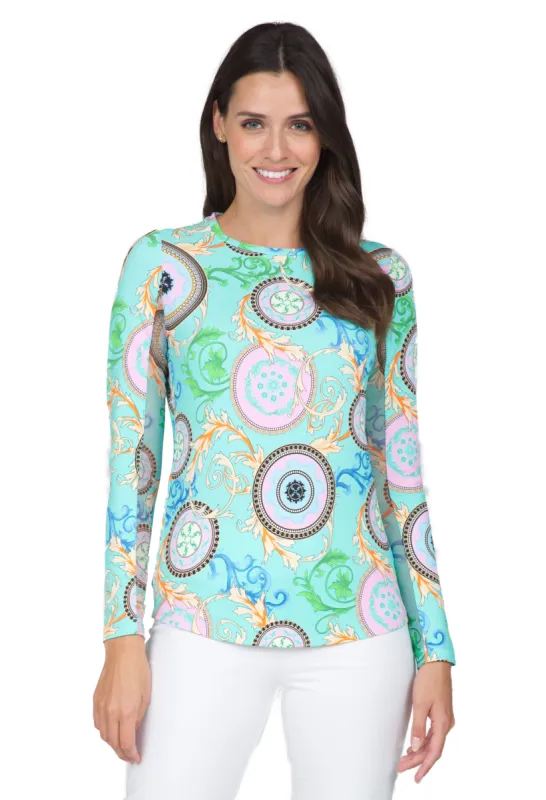 Debbie Print Long Sleeve Crew Neck – 12654 sold by IBKUL