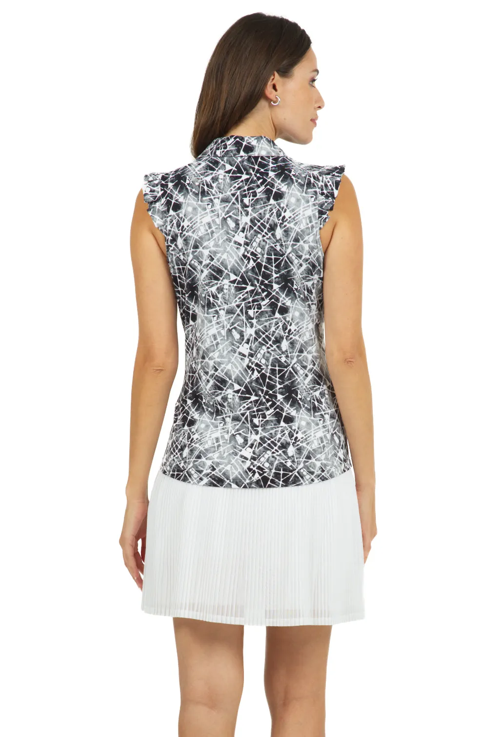 Evie Print Sleeveless Polo – 44182 sold by IBKUL product image thumbnail 2