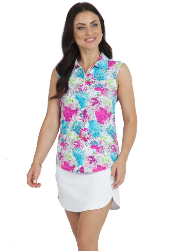 Paddy Print Sleeveless Polo – 14757 sold by IBKUL
