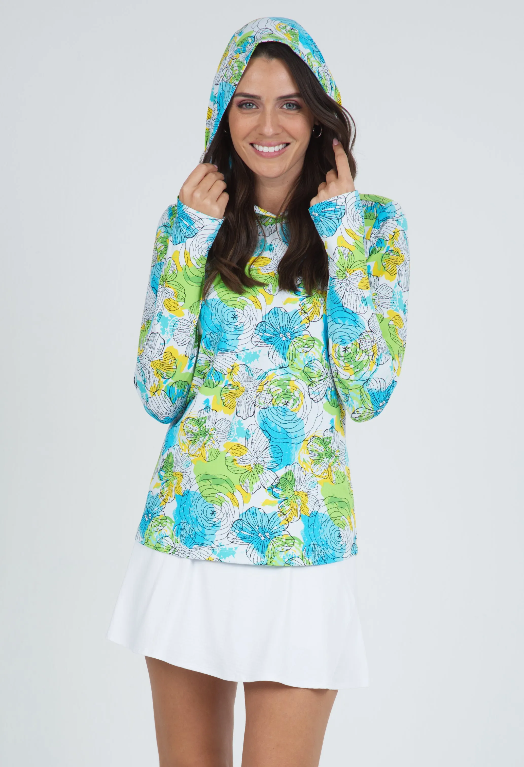 Paddy Print Long Sleeve Hoody – 16757 sold by IBKUL product image thumbnail 2