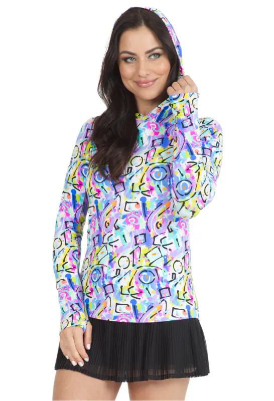 Calli Print Long Sleeve Hoody – 16762 sold by IBKUL