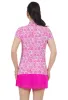 Terra Print Short Sleeve Mock Neck – 17264 sold by IBKUL