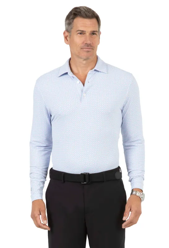 Circle O's Print Long Sleeve Polo – 95140 (Modern Fit) sold by IBKUL