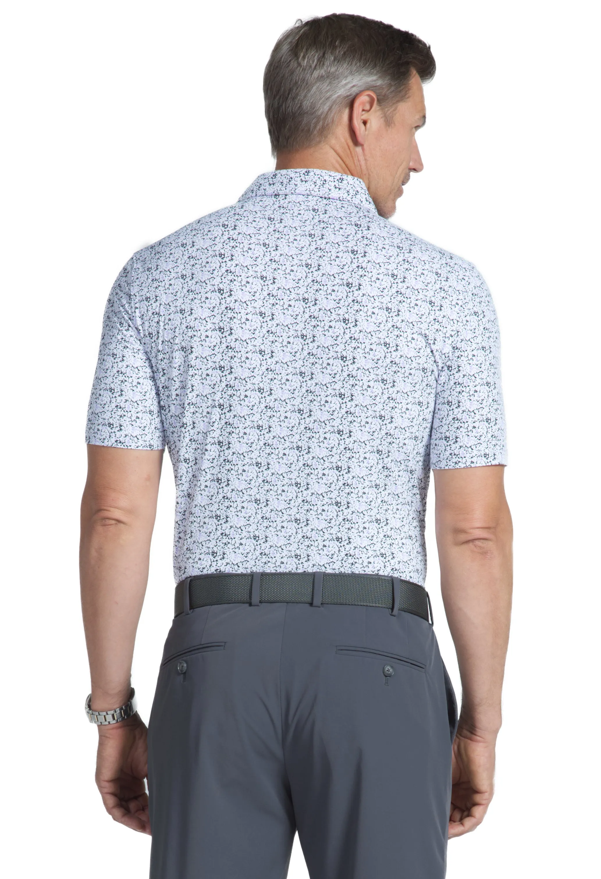 Sponge Paint Print Short Sleeve Polo – 94142 (Modern Fit) sold by IBKUL product image thumbnail 3