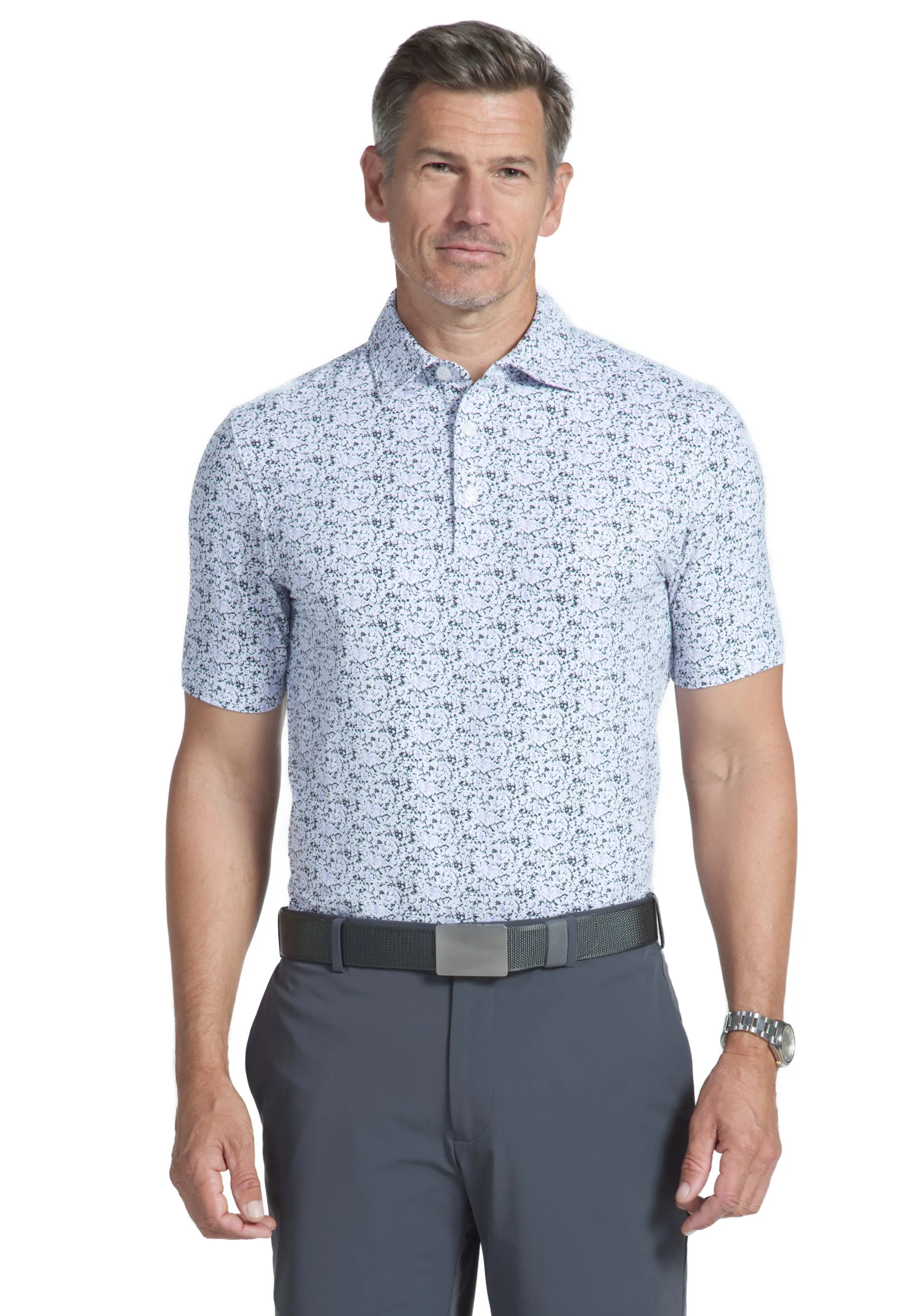Sponge Paint Print Short Sleeve Polo – 94142 (Modern Fit) sold by IBKUL