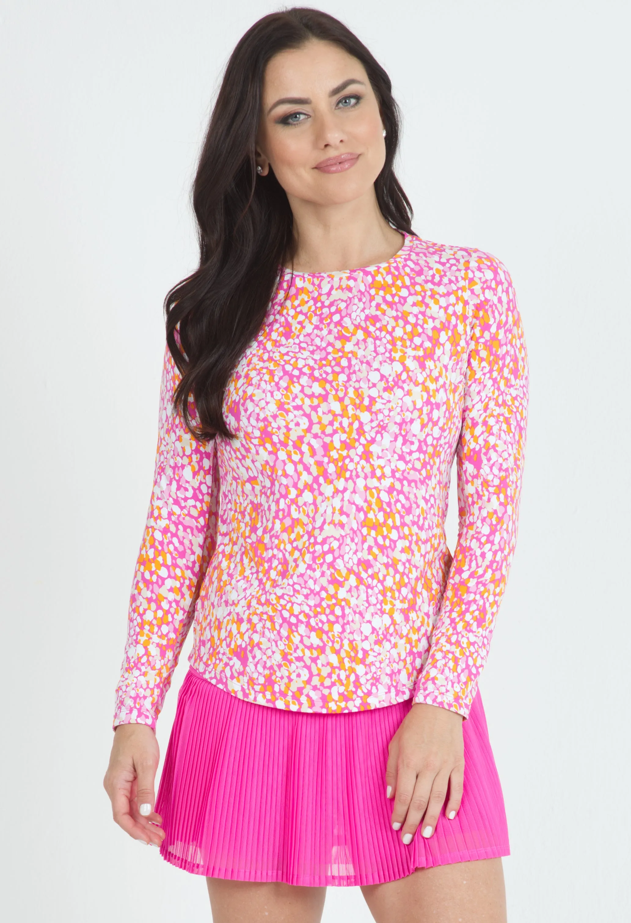 Naomi Print Long Sleeve Crew Neck – 12761 sold by IBKUL product image thumbnail 2