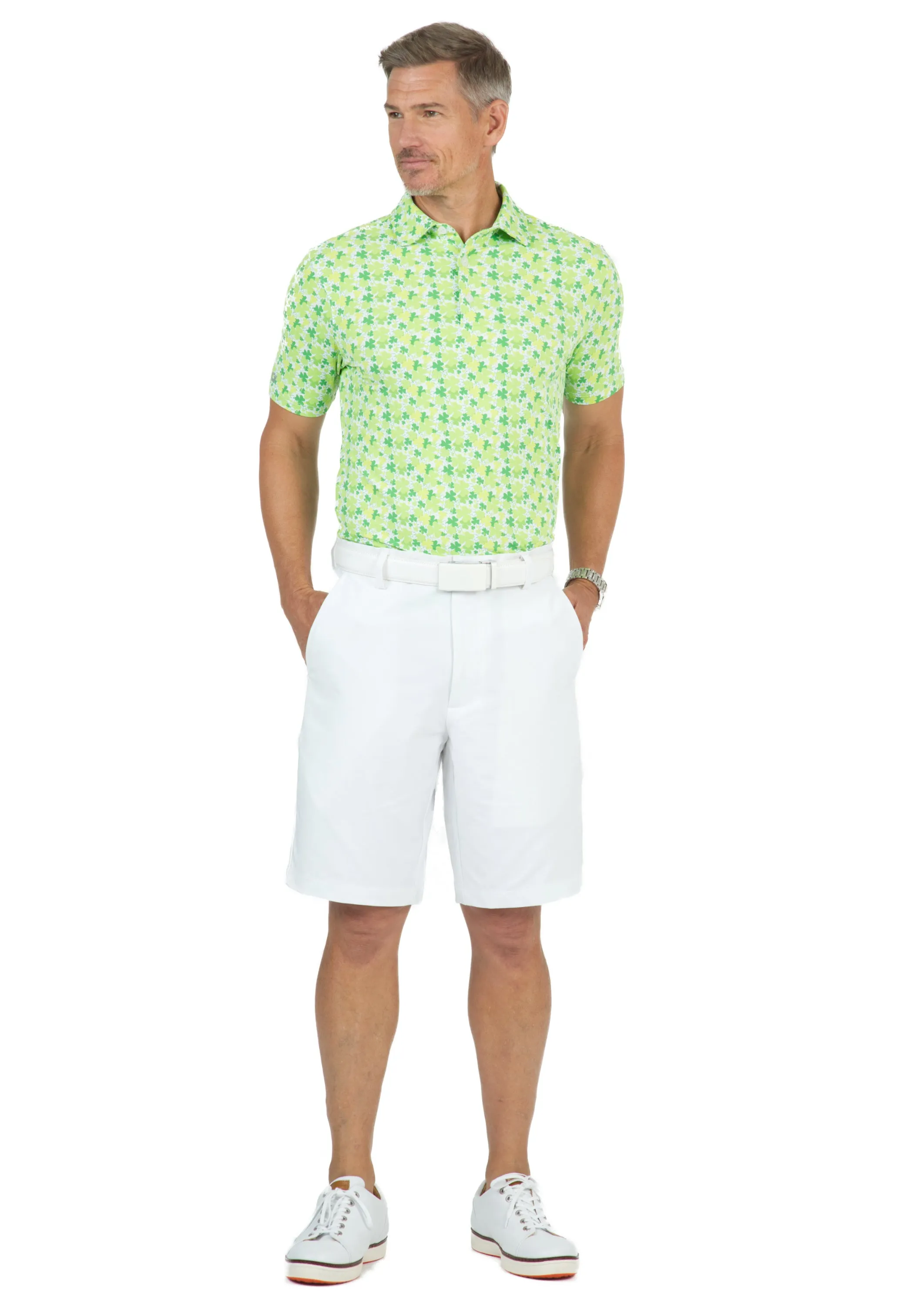 Pot of Gold Print Short Sleeve Polo - 94662 (Modern Fit) sold by IBKUL product image thumbnail 2