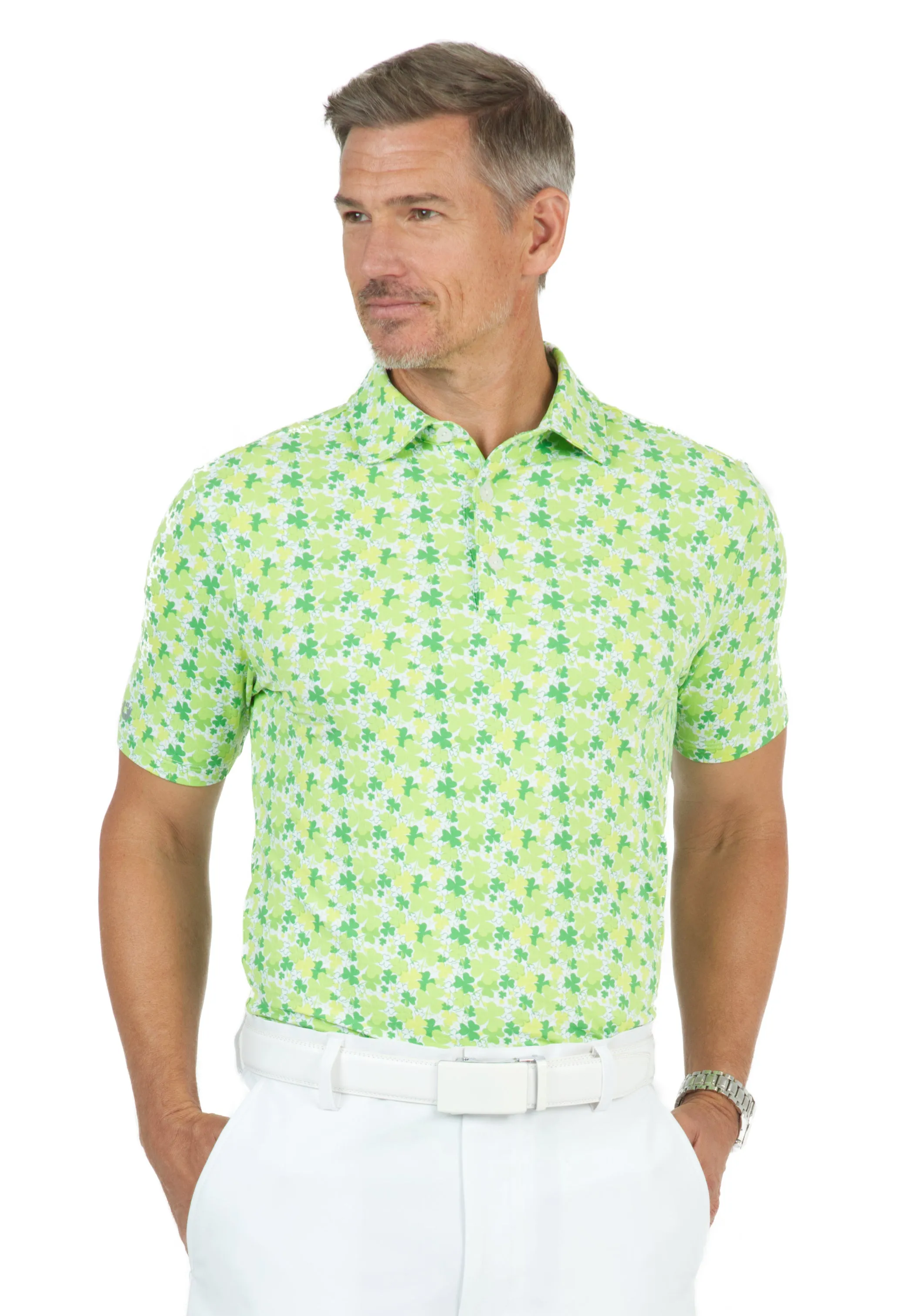 Pot of Gold Print Short Sleeve Polo - 94662 (Modern Fit) sold by IBKUL