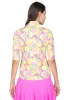 Calista Print Ruched Elbow Length Sleeve Top - 41652 sold by IBKUL