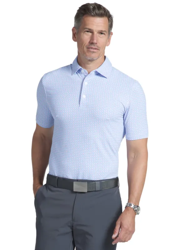 Circle O's Print Short Sleeve Polo – 94140 (Modern Fit) sold by IBKUL