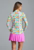 Tatiana Print Long Sleeve Mock Neck Top sold by IBKUL