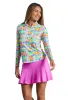 Tatiana Print Long Sleeve Mock Neck Top sold by IBKUL