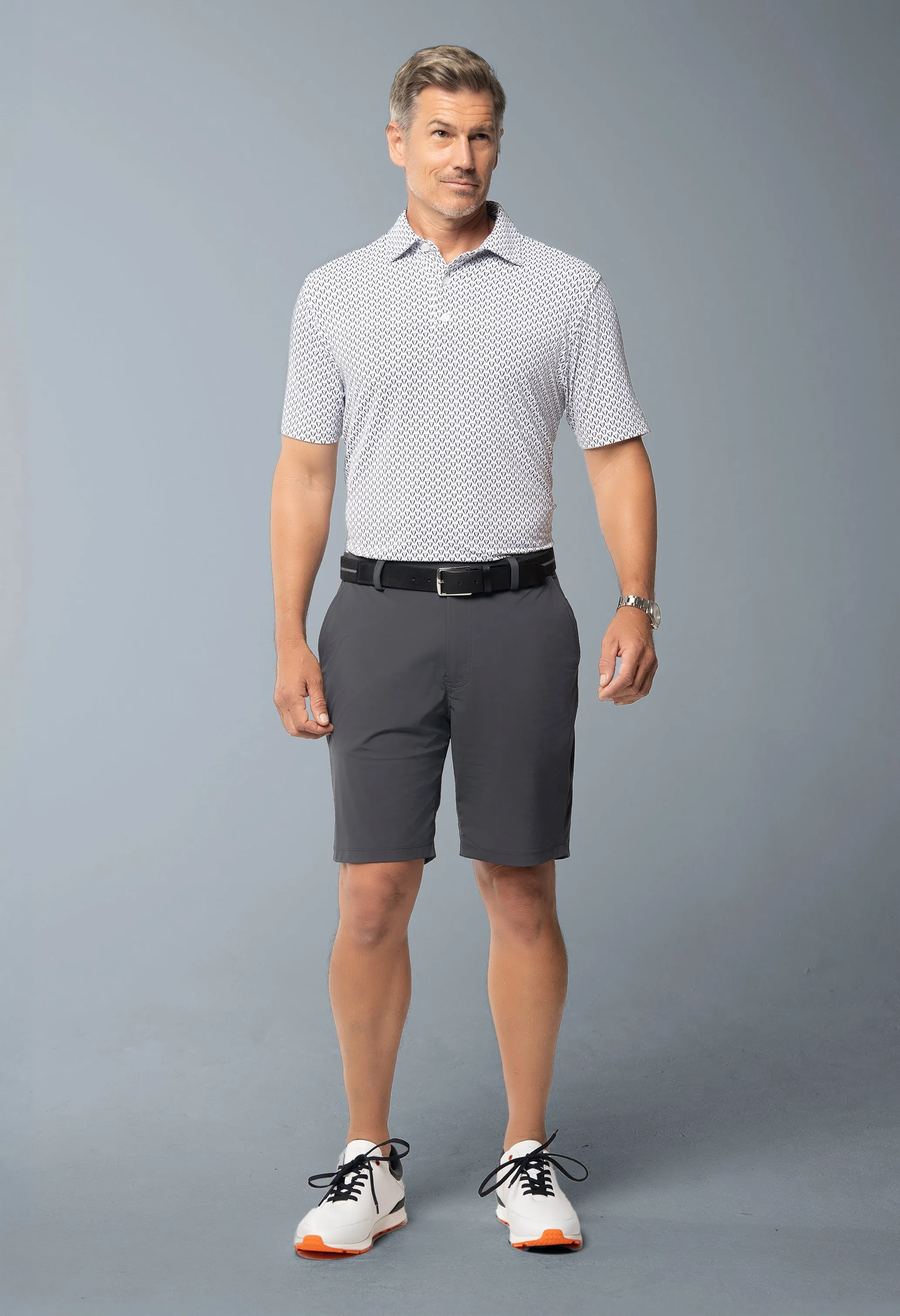Tuxedo Print Short Sleeve Polo (Modern Fit) sold by IBKUL product image thumbnail 4