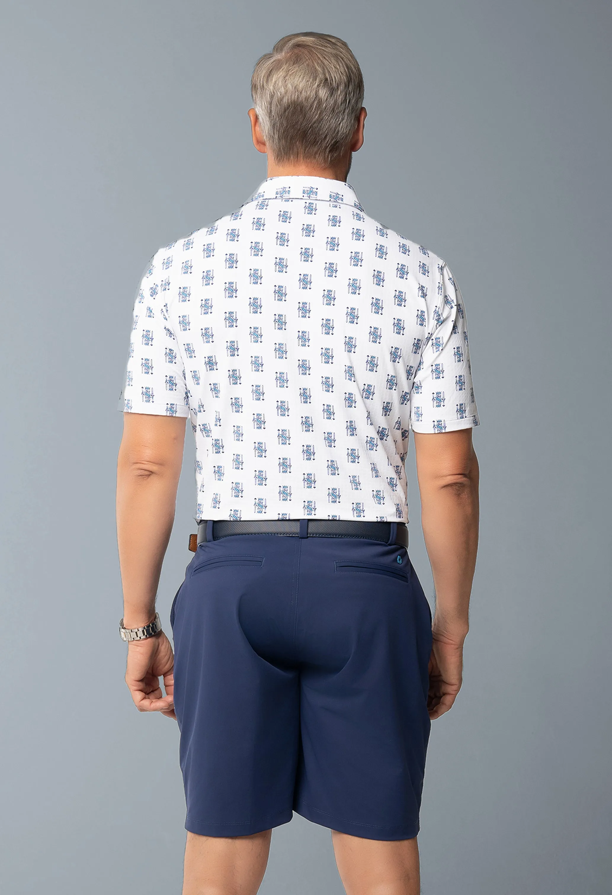 King of Spades Print Short Sleeve Polo – 94170 (Modern Fit) sold by IBKUL product image thumbnail 3