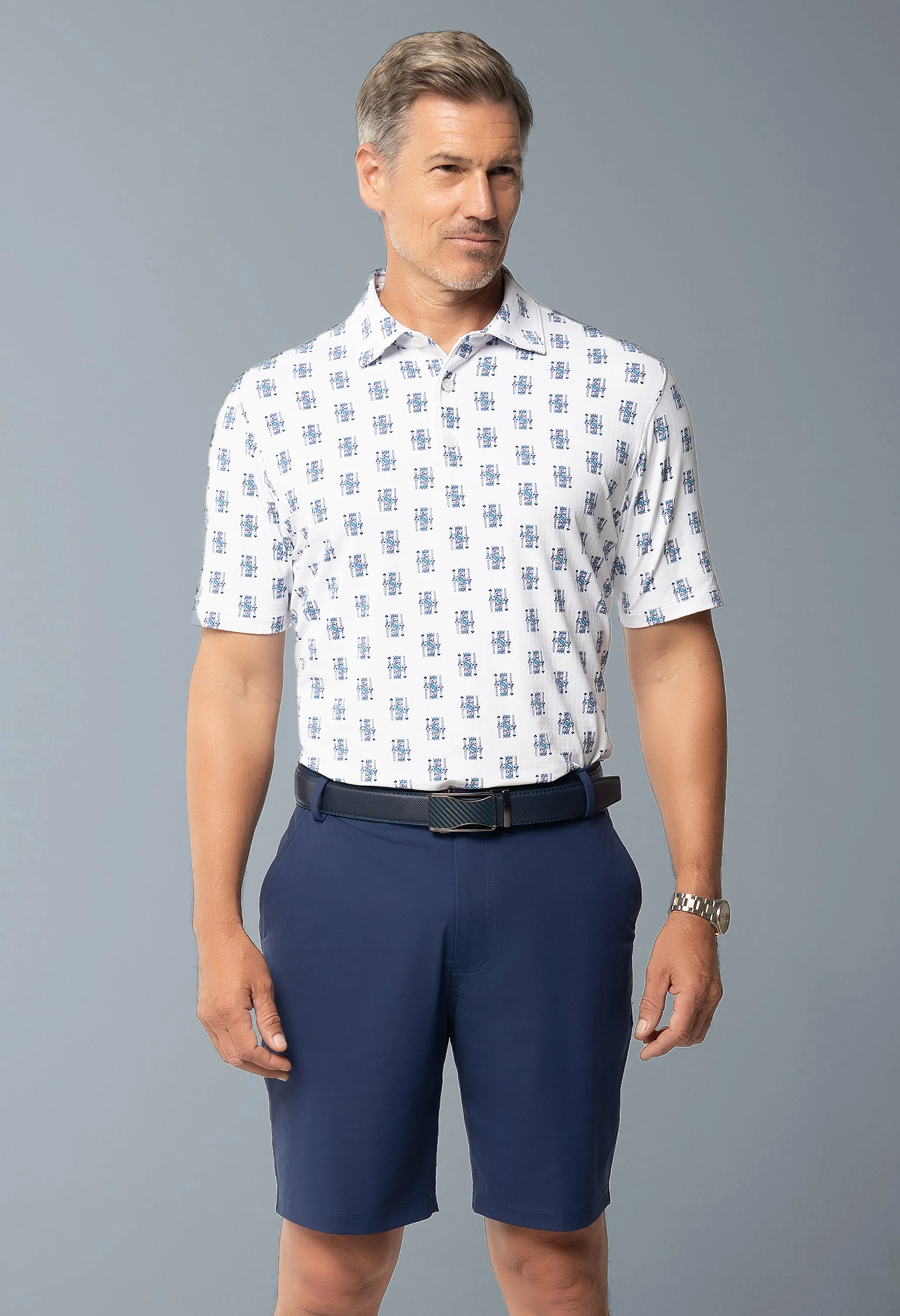 King of Spades Print Short Sleeve Polo – 94170 (Modern Fit) sold by IBKUL product image thumbnail 2
