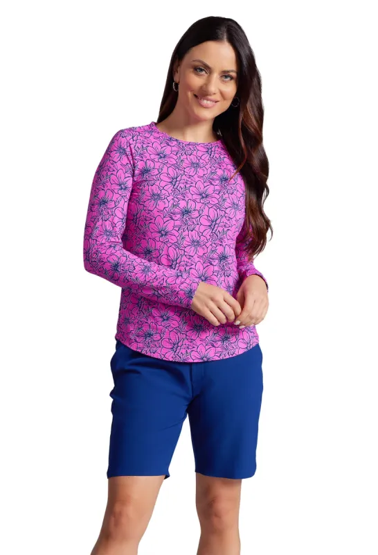 Diana Print Long Sleeve Crew Neck sold by IBKUL