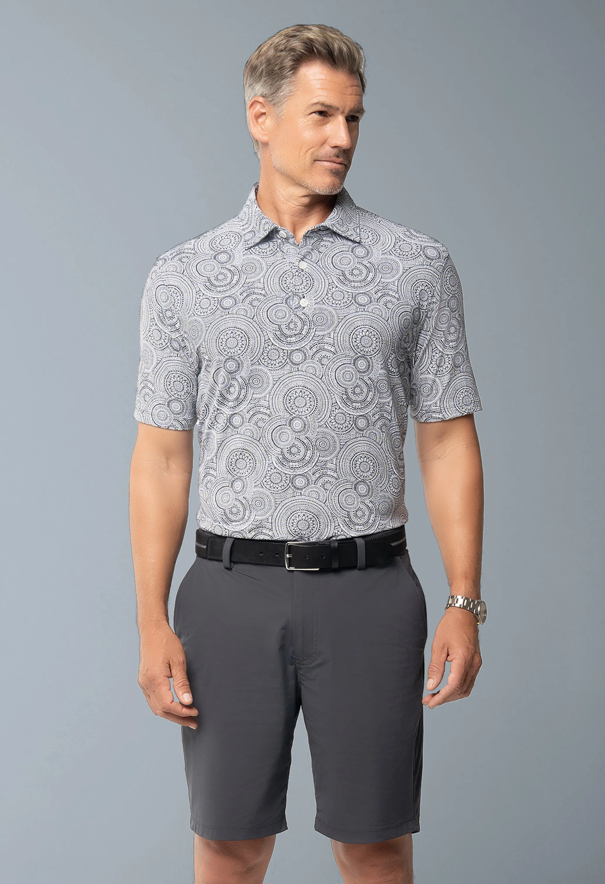 Pricilla Print Short Sleeve Polo – 94173 (Modern Fit) sold by IBKUL product image thumbnail 2